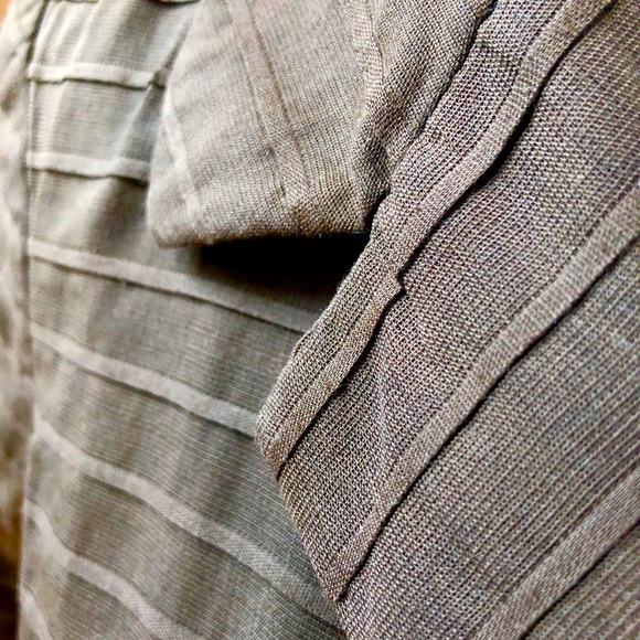 50’s Lillie Rubin Brown Pleats Shirt - Picture 7 of 9